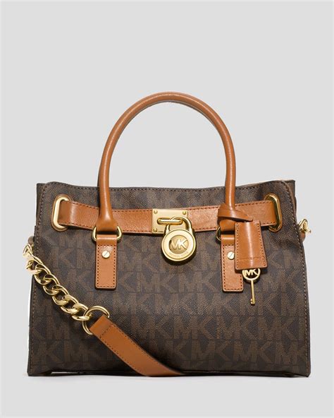 michael kors hamilton east west logo satchel|Michael Kors nouveau Hamilton large.